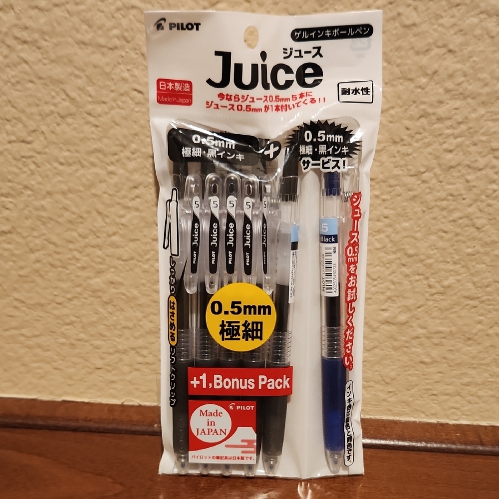 Pilot Juice 0.5mm Gel Pens 5  +1 Bonus Pack